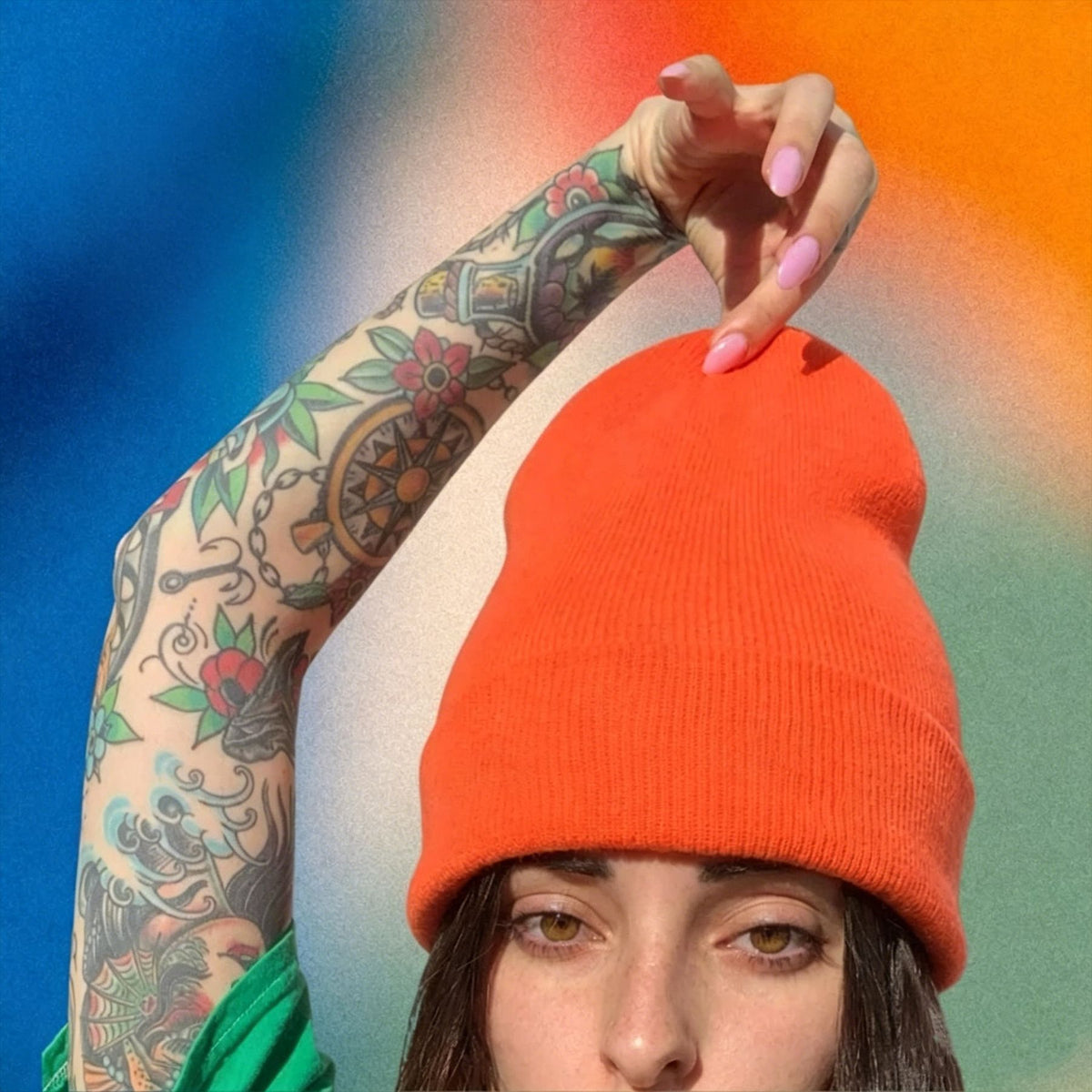 Satin-Lined Knitted Beanie Hats