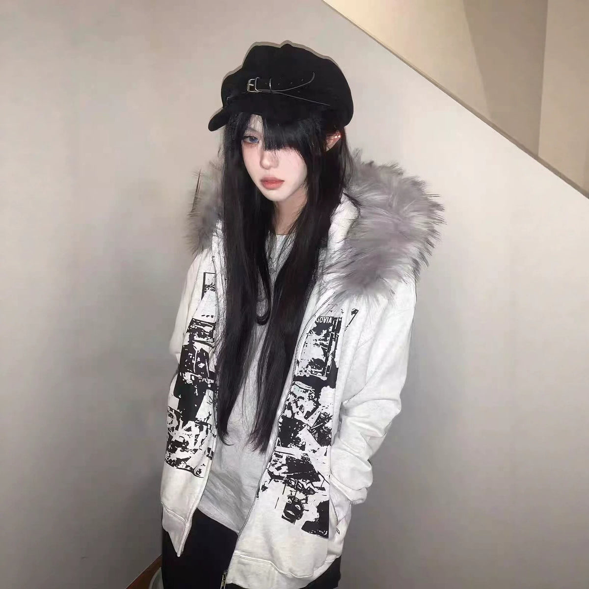 Vintage zip up hoodie
