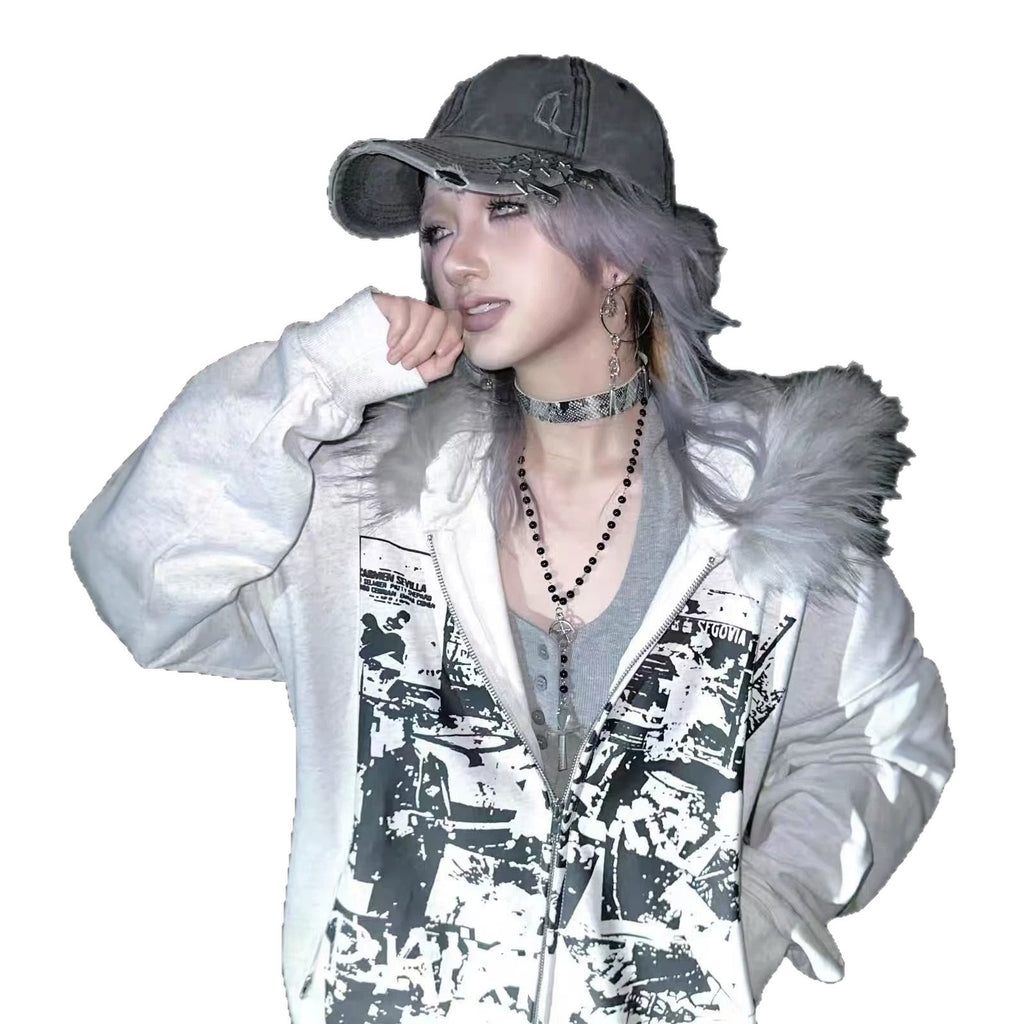 Vintage zip up hoodie