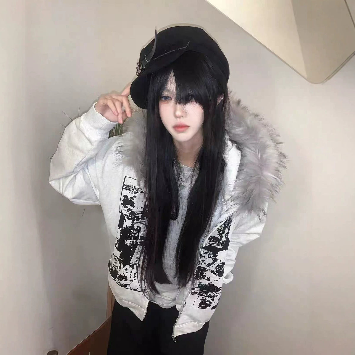 Vintage zip up hoodie